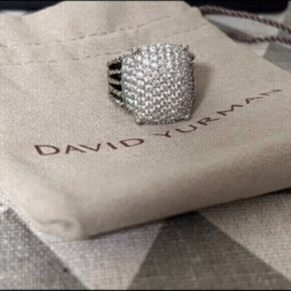 Ḑavid Yụrman Diamond Wheaton ring 20x16 sz8 - Picture 5 of 5